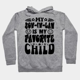 My Son In Law Is My Favorite Child Retro Black Hoodie